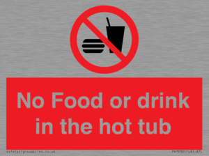 No Food or drink in the hot tub